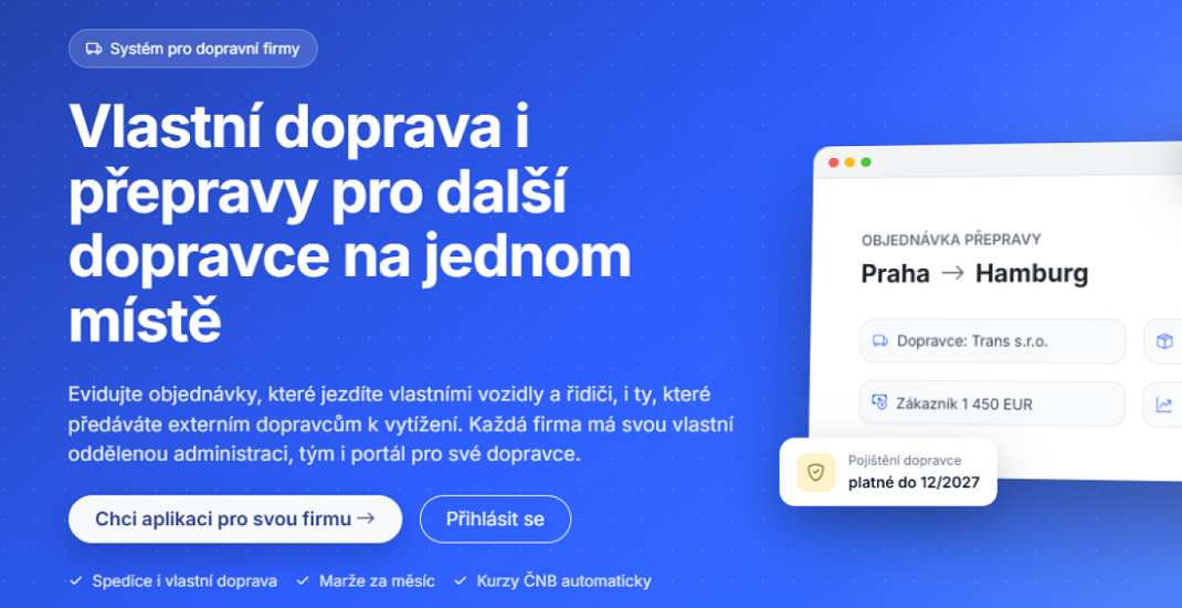 Moderní software pro dopravce a spedice: Jak aplikace Transport Alsan zefektivní správu přeprav