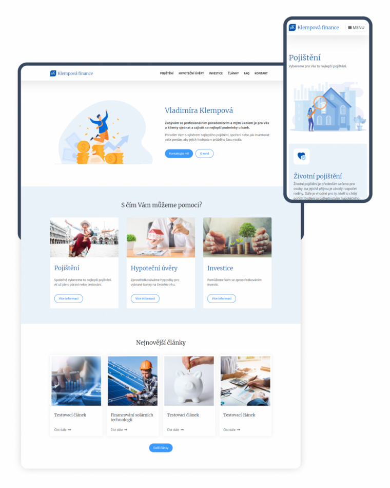 Vytvoření webových stránek Klempová finance Frýdek-Místek