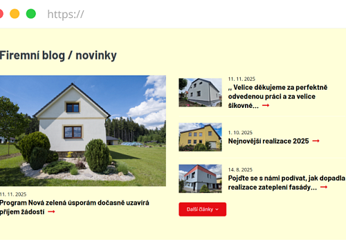 Vytvoření moderního webu s přehledem referencí pro zateplovací firmu - Frýdek-Místek