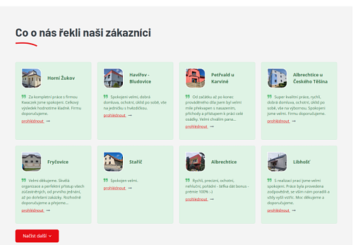Vytvoření moderního webu s přehledem referencí pro zateplovací firmu - Frýdek-Místek