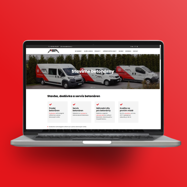 Tvorba webové prezentace pro firmu stavějící betonárny - Sviadnov