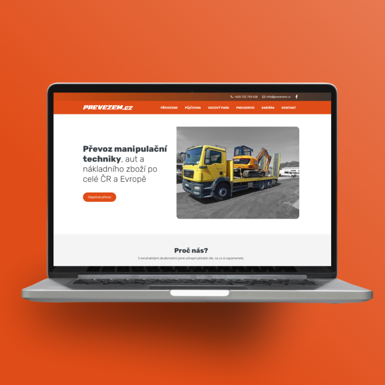 Vytvoření webových stránek pro autodopravu a odtahovou službu - Ostrava