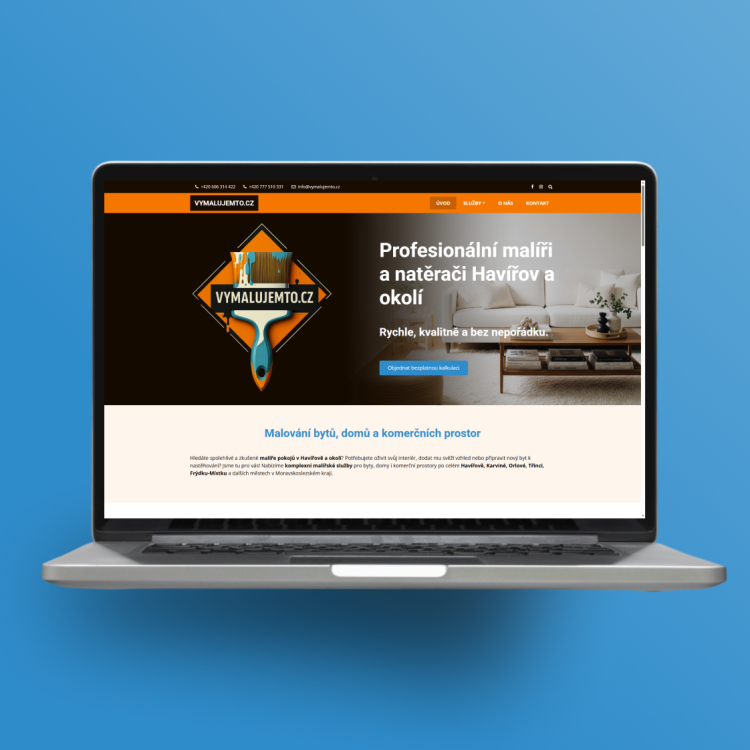 Tvorba moderního webu pro malíře a natěrače - Havířov