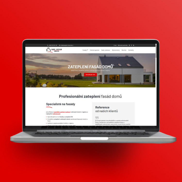 Vytvoření moderního webu s přehledem referencí pro zateplovací firmu - Frýdek-Místek