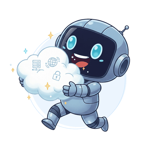 Maskot bezpečný a stabilní webhosting pro váš web